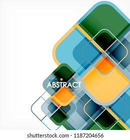 Fondo abstracto, composición geométrica de formas cuadradas, ilustración eps10