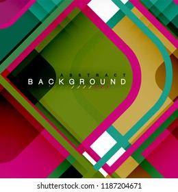 Abstract background, square shapes geometric composition, vector eps10 illustration