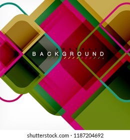 Abstract background, square shapes geometric composition, vector eps10 illustration