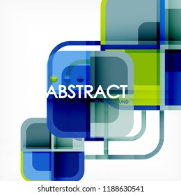 Fondo abstracto, composición geométrica de formas cuadradas, ilustración eps10