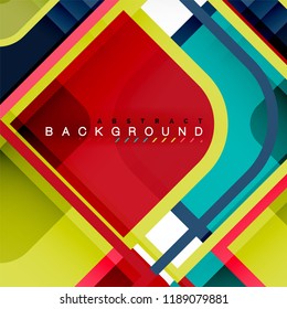 Abstract background, square shapes geometric composition, vector eps10 illustration