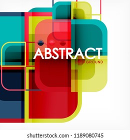 Abstract background, square shapes geometric composition, vector eps10 illustration