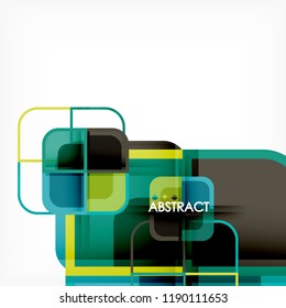 Abstract background, square shapes geometric composition, vector eps10 illustration