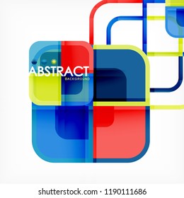 Abstract background, square shapes geometric composition, vector eps10 illustration