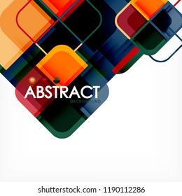 Abstract background, square shapes geometric composition, vector eps10 illustration