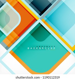Abstract background, square shapes geometric composition, vector eps10 illustration