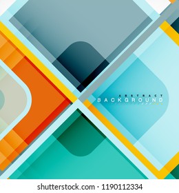 Abstract background, square shapes geometric composition, vector eps10 illustration