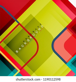 Fundo abstrato, formas quadradas composição geométrica, vetor eps10 ilustração