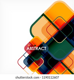 Fondo abstracto, composición geométrica de formas cuadradas, ilustración eps10