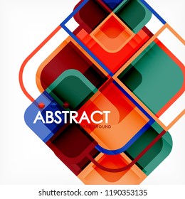 Abstract background, square shapes geometric composition, vector eps10 illustration
