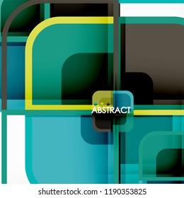 Abstract background, square shapes geometric composition, vector eps10 illustration