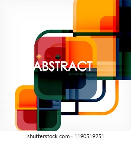 Fundo abstrato, formas quadradas composição geométrica, vetor eps10 ilustração