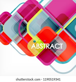 Abstract background, square shapes geometric composition, vector eps10 illustration