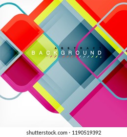 Abstract background, square shapes geometric composition, vector eps10 illustration