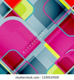 Abstract background, square shapes geometric composition, vector eps10 illustration