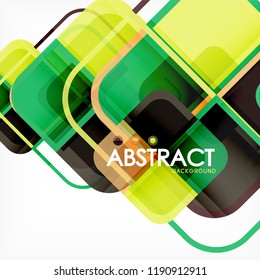 Abstract background, square shapes geometric composition, vector eps10 illustration