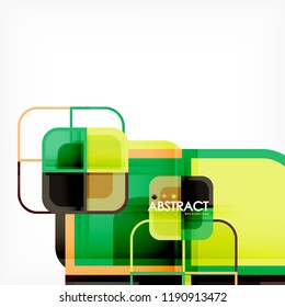 Abstract background, square shapes geometric composition, vector eps10 illustration