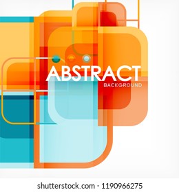Abstract background, square shapes geometric composition, vector eps10 illustration