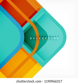 Fondo abstracto, composición geométrica de formas cuadradas, ilustración eps10