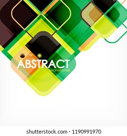 Abstract background, square shapes geometric composition, vector eps10 illustration