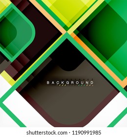 Fondo abstracto, composición geométrica de formas cuadradas, ilustración eps10