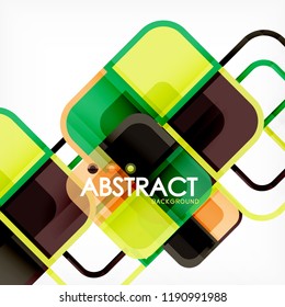 Abstract background, square shapes geometric composition, vector eps10 illustration