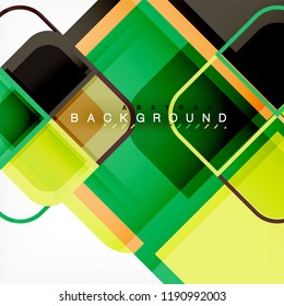 Abstract background, square shapes geometric composition, vector eps10 illustration