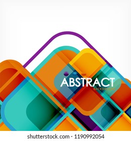 Abstract background, square shapes geometric composition, vector eps10 illustration