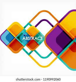 Abstract background, square shapes geometric composition, vector eps10 illustration