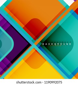 Abstract background, square shapes geometric composition, vector eps10 illustration