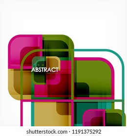 Abstract background, square shapes geometric composition, vector eps10 illustration