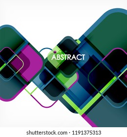 Abstract background, square shapes geometric composition, vector eps10 illustration