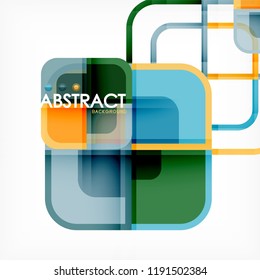 Abstract background, square shapes geometric composition, vector eps10 illustration
