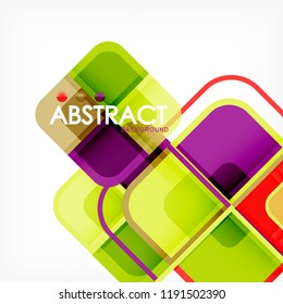 Fondo abstracto, composición geométrica de formas cuadradas, ilustración eps10