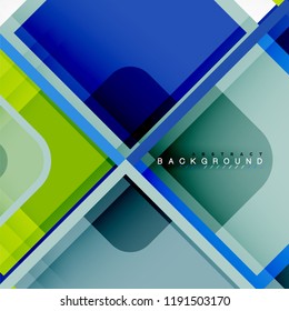 Abstract background, square shapes geometric composition, vector eps10 illustration