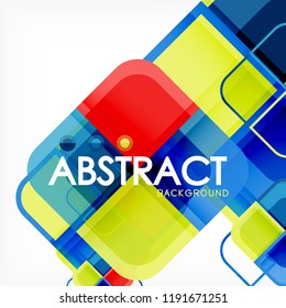Fondo abstracto, composición geométrica de formas cuadradas, ilustración eps10