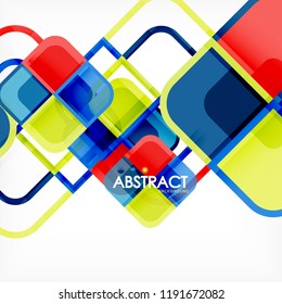 Fondo abstracto, composición geométrica de formas cuadradas, ilustración eps10