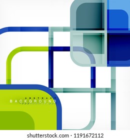 Fondo abstracto, composición geométrica de formas cuadradas, ilustración eps10