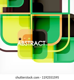 Abstract background, square shapes geometric composition, vector eps10 illustration