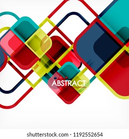 Abstract background, square shapes geometric composition, vector eps10 illustration