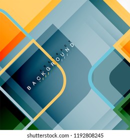 Abstract background, square shapes geometric composition, vector eps10 illustration