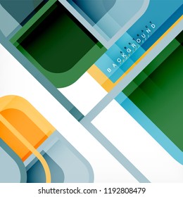 Abstract background, square shapes geometric composition, vector eps10 illustration