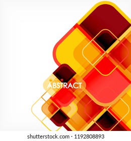 Fondo abstracto, composición geométrica de formas cuadradas, ilustración eps10