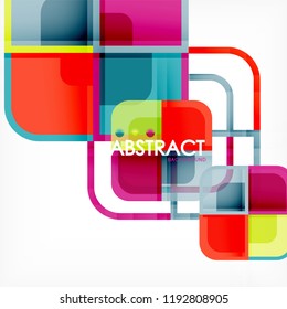 Fondo abstracto, composición geométrica de formas cuadradas, ilustración eps10