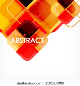 Abstract background, square shapes geometric composition, vector eps10 illustration