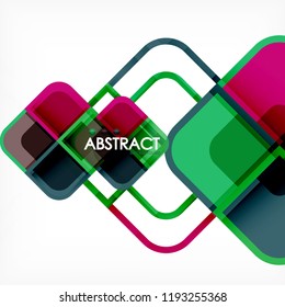 Abstract background, square shapes geometric composition, vector eps10 illustration