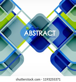 Abstract background, square shapes geometric composition, vector eps10 illustration