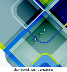 Abstract background, square shapes geometric composition, vector eps10 illustration