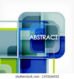 Abstract background, square shapes geometric composition, vector eps10 illustration