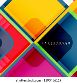 Fondo abstracto, composición geométrica de formas cuadradas, ilustración eps10